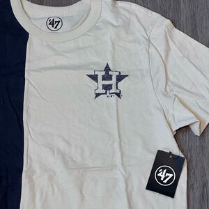 ‘47 Brand | Men's Size Small Houston Astros Color Block Short Sleeve Tee - NWT!